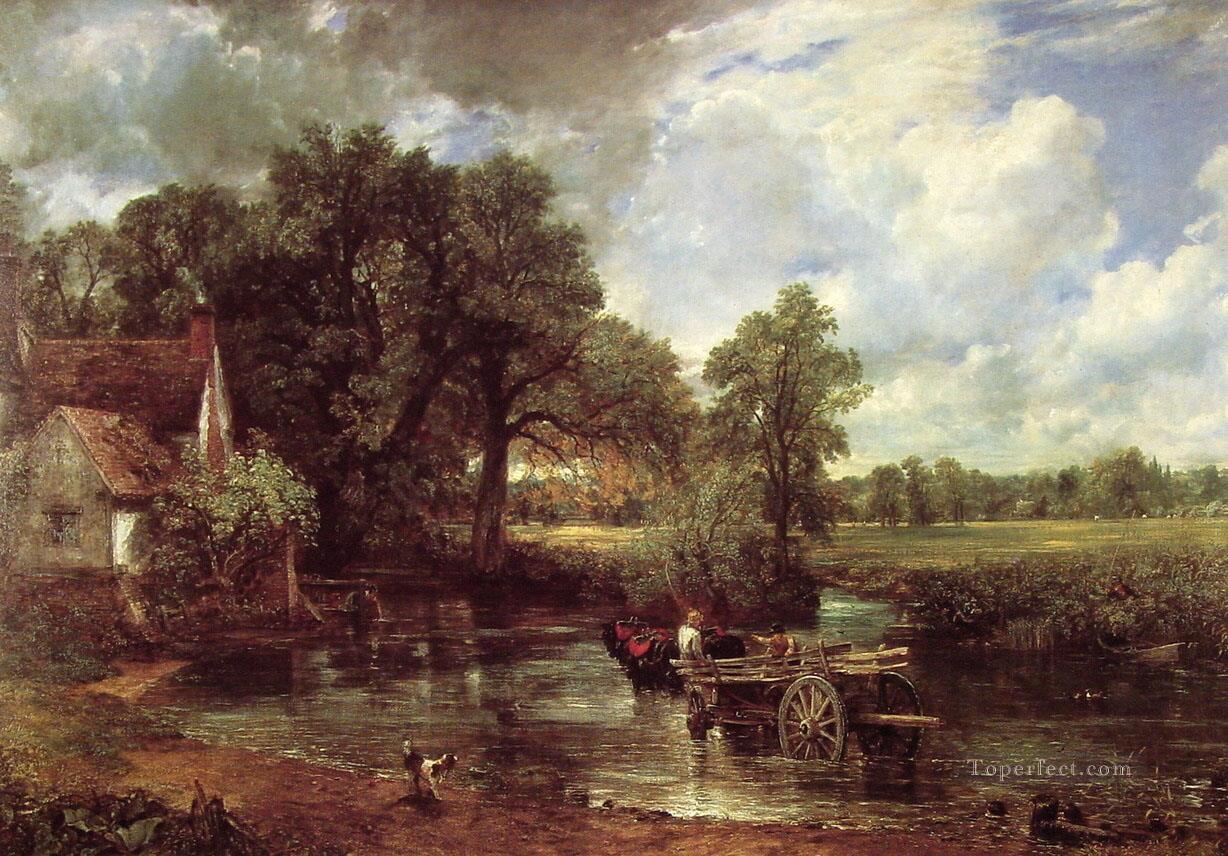 The Hay Wain Romantic landscape John Constable stream Oil Paintings